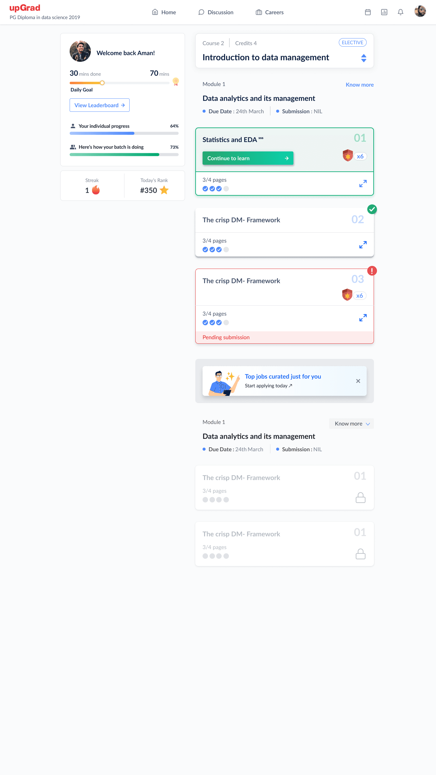 upGrad Lite learner experience